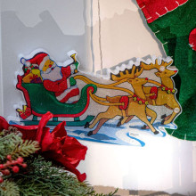 Ikonka Art.KX5244_2 Kalėdų dekoracijos Kalėdų senelio rogės