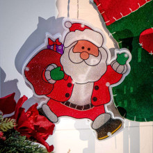 Ikonka Art.KX5244_3 Kalėdų dekoracijos Kalėdų Senelis su dovanomis