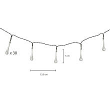 Ikonka Art.KX4967_1 Solar icicle garden lights 6.5m 30LED cold white