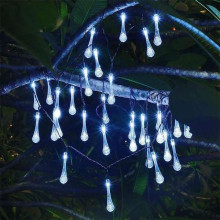 Ikonka Art.KX4967_1 Solar icicle garden lights 6.5m 30LED cold white