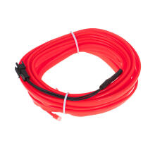 Ikonka Art.KX4956 LED aplinkos apšvietimas automobiliui / automobilio USB / 12V juosta 3 m raudona