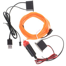 Ikonka Art.KX4956_3 LED apkārtējais apgaismojums automašīnai / automašīnas USB / 12V lente 3m oranža