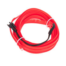Ikonka Art.KX4955 LED aplinkos apšvietimas automobiliui / automobilio USB / 12V juosta 5 m raudona