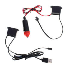 Ikonka Art.KX4955_1 LED aplinkos apšvietimas automobiliui / automobilio USB / 12V juosta 5 m mėlyna