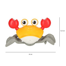 Ikonka Art.KX4896 Interaktyvus krabų vikšras su garsu geltonas