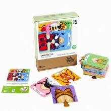 Ikonka Art.KX4756 MUDUKO Baby Dėlionė Draugauk su vabzdžiais Ecopuzzles dviejų dalių 18m+
