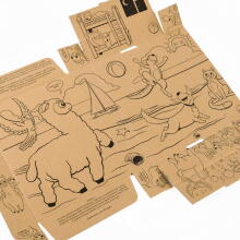 Ikonka Art.KX4756 MUDUKO Baby Dėlionė Draugauk su vabzdžiais Ecopuzzles dviejų dalių 18m+