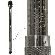 Ikonka Art.KX4720 Torque spanner 460mm 1/2'' + 3 sockets 17-21mm 40-210Nm locking + carrying case