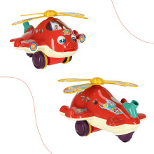 Ikonka Art.KX4607 Push stick helicopter plane with sound