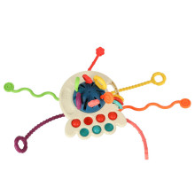 Ikonka Art.KX4602 Montessori sensorinis žaislas kramtukas mėlynas