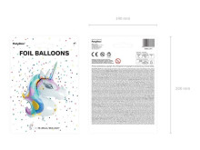Ikonka Art.KX4573 Vienradzis folijas balons 73cm x 90cm