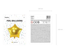 Ikonka Art.KX4569 Foil balloon Star of Gold 48cm
