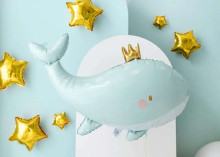 Ikonka Art.KX4560 Blue whale foil balloon 78cm x 50cm