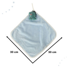 Ikonka Art.KX4528 Children's hand towel for kindergarten 30x30cm blue dinosaur