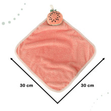 Ikonka Art.KX4528_1 Children's hand towel for kindergarten 30x30cm pink watermelon