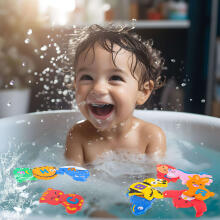Ikonka Bath Toys Art.KX4504 Putų vandens vonia gyvūnams 26el.
