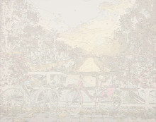 Ikonka Art.KX4497_6 Gleznošana pēc skaitļiem 50x40cm velosipēdi
