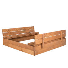 Ikonka Art.KX4496 Closable impregnated wooden sandbox 120x120cm
