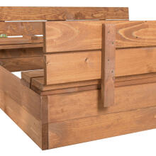 Ikonka Art.KX4494 Closable impregnated wooden sandbox 150x150cm