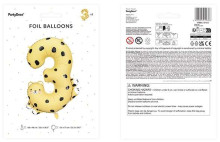 Ikonka Art.KX4535_7 Folijos balionas "3" - Gepardas 55x75 cm