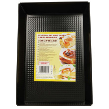 Ikonka Art.KX4465 Textured baking tray for baked goods 36cm x 24.5cm x 60cm black