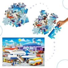 Ikonka Art.KX4373 CASTORLAND Puzzle 40 pieces Maxi A Day at the Airport 4+