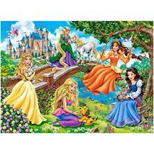 Ikonka Art.KX4371 CASTORLAND Dėlionė 70 dalių Princesės sode - Princesės sode 5+