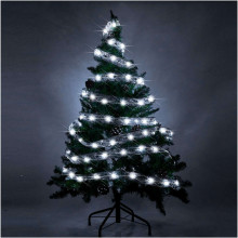 Ikonka Art.KX4352_1 LED ribbon 10m 100LED Christmas tree lights Christmas decoration cold white with batteries