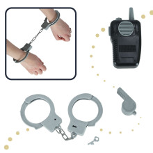 Ikonka Art.KX4296 Karnevāla tērpu policista roku dzelžu komplekts 3-8 gadus veciem bērniem