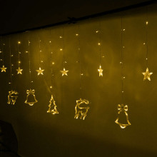 Ikonka Art.KX4281 LED reindeer curtain lights 2.5m 138LED warm white