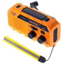 Ikonka Art.KX4036 Adler AD 1197 Portable solar crank tourist radio camping 3 ways to charge torch torch SOS signal 1200mAh