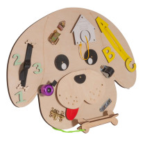 Ikonka Art.KX3966 Wooden manipulative board dog 49x37x6.5