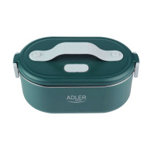 Ikonka Art.KX4124 "Adler" AD 4505 žalias maisto konteineris šildomas pietų dėžutės rinkinys konteineris atskiriamasis šaukštas 0,8L 55W