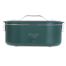 Ikonka Art.KX4124 "Adler" AD 4505 žalias maisto konteineris šildomas pietų dėžutės rinkinys konteineris atskiriamasis šaukštas 0,8L 55W