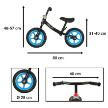 Ikonka Art.KX4544 Trike Fix Balance distanču velosipēds melns un zils