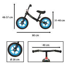 Ikonka Art.KX4544 Triratis Fix Balance krosinis dviratis juodos ir mėlynos spalvos