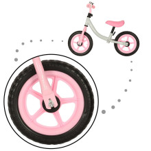 Ikonka Art.KX4544_2 Trike Fix Balance cross-country bicycle white and pink