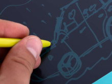 Ikonka Art.KX5984_1 Graphic tablet drawing board deer 10' blue + stylus pen