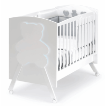 Cam Lettino Orsopolly Art.G217 Bianco Children's wooden bed