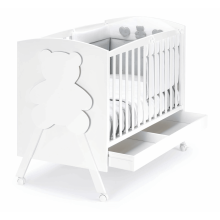 Cam Lettino Orsopolly Art.G217 Bianco Children's wooden bed