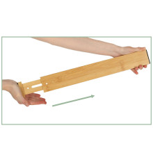 Ikonka Art.KX4600_1 Drawer organiser adjustable bamboo separator 56x6x1.5cm 1 piece