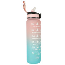Ikonka Art.KX4398_4 Vandens butelis bidonas 1l rožinės ir mėlynos spalvos