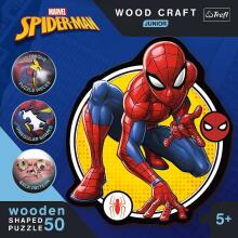 TREFL SPIDERMAN Medinė dėlionė „Žmogus-voras“, 50 det.