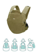 Fillikid Front Carrier Art.MC03-54 Green Tamsiai pilkas vaikiškas kengūros krepšys 2 viename (nuo 3,5 iki 15 kg)
