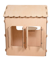 Ikonka Art.KX3831 Koka bērnu māja ar tāfeli un galdu
