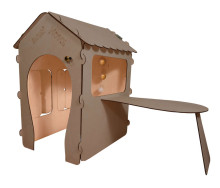 Ikonka Art.KX3831 Wooden children's house with blackboard and table
