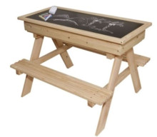 Ikonka Art.KX3830 Sodo komplektas vaikams stalas+2 suolai smėlio dėžė