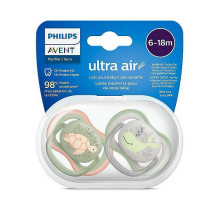 Philips Avent Ultra Air  Art.SCF085/60  Пустышка силиконовая 6-18м, BPA-Free (2 шт.)