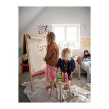Made in Sweden Art.304.889.66 Big Wooden doubble sided kids Chalk board aukštos kokybės medinė piešimo lenta „Molbertas“