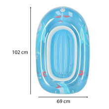 Ikonka Art.KX6097_2 BESTWAY 34037 piepūšamais peldvietu matracis bērnu pontonu laivu matracis zils
